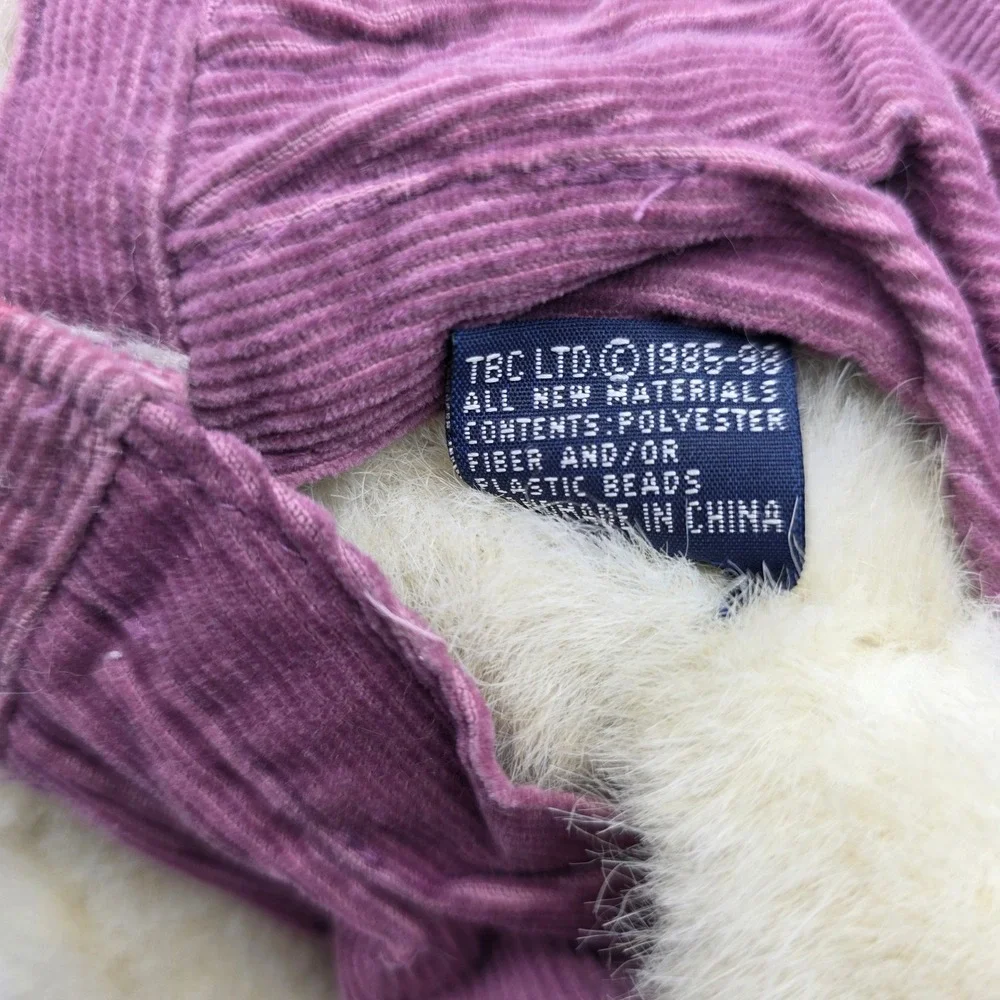 Boyds Bears Collection‎ Purple Corduroy Overalls 12